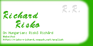 richard risko business card