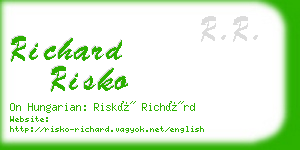 richard risko business card